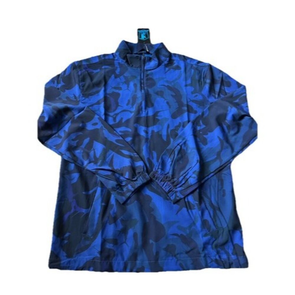 Scales Mens Jacket Size Small Long Sleeve 1/4 Zip Camo Fish Hunt Lightweight